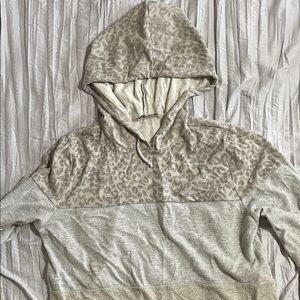 Leopard Print Hooded Sweater for Women